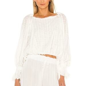 NWT Free People x Revolve Kylie Boho Top In White Size XS